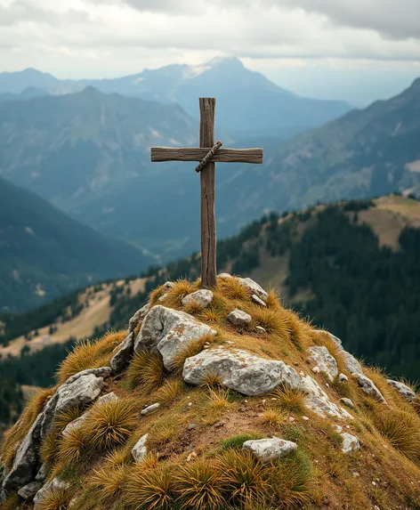 cross on a mountain