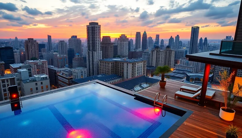 swimming pool at roof