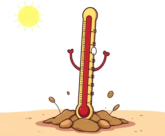 rising temps cartoon image