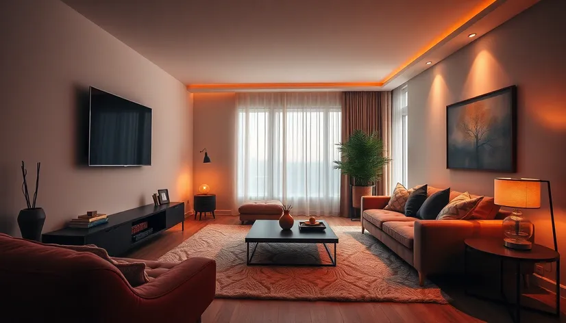 living room with tv