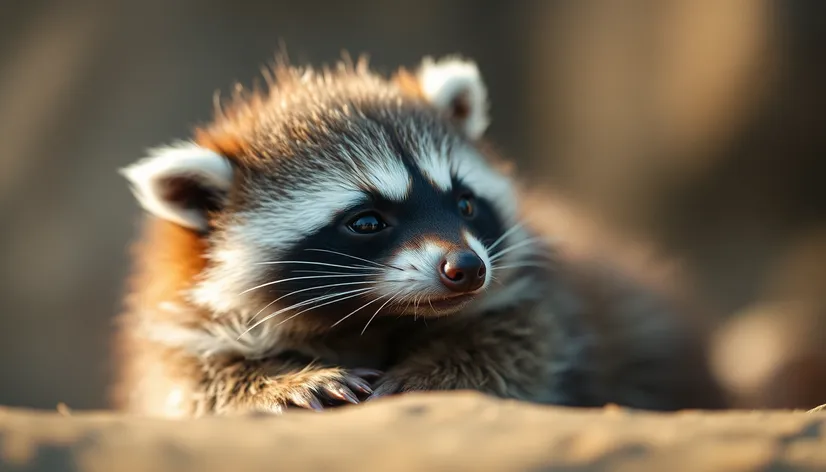 newborn raccoon