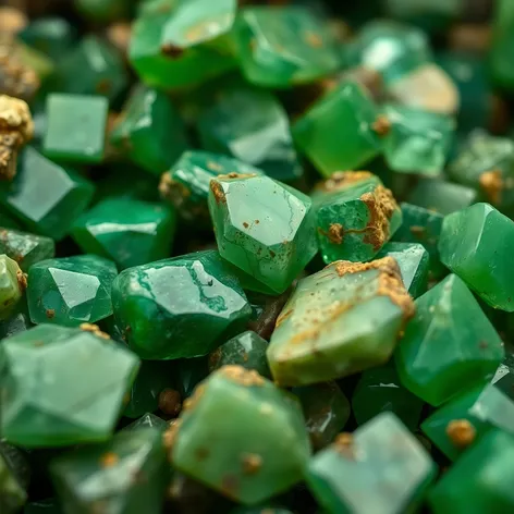 green semi precious stones