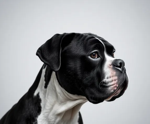 black and white boxer