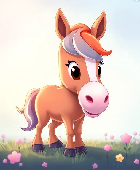 horse cartoon cute