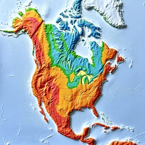 physical map of north