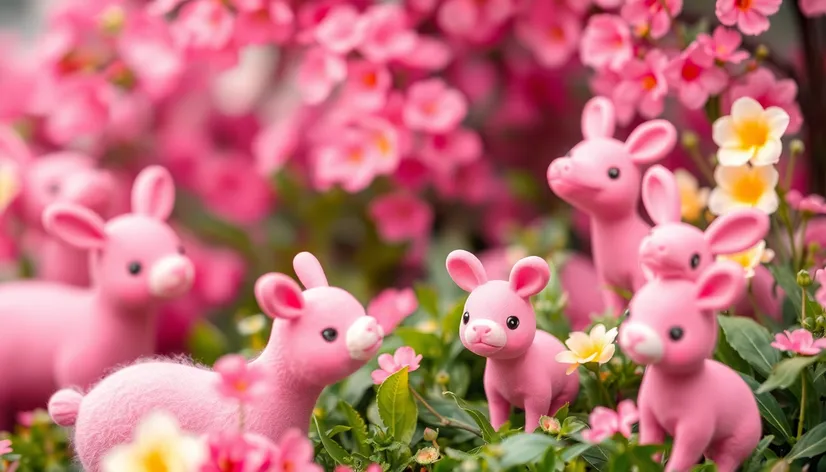 pink animals