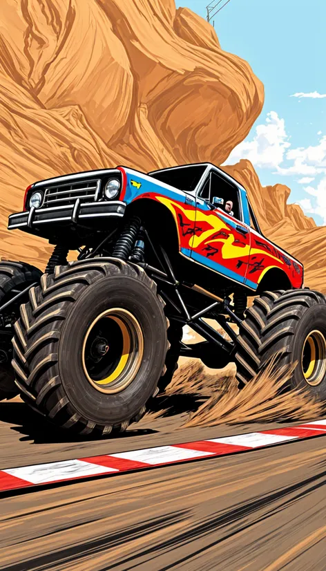 monster truck coloring page