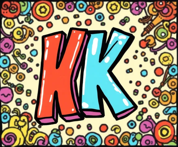 bubble letter k