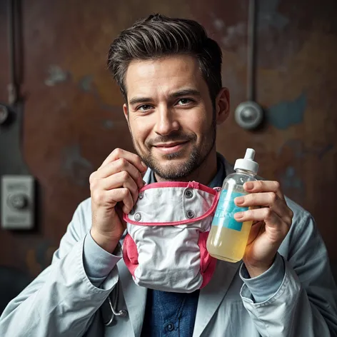 A male doctor holding