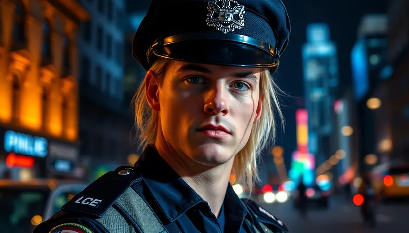 blonde police officer