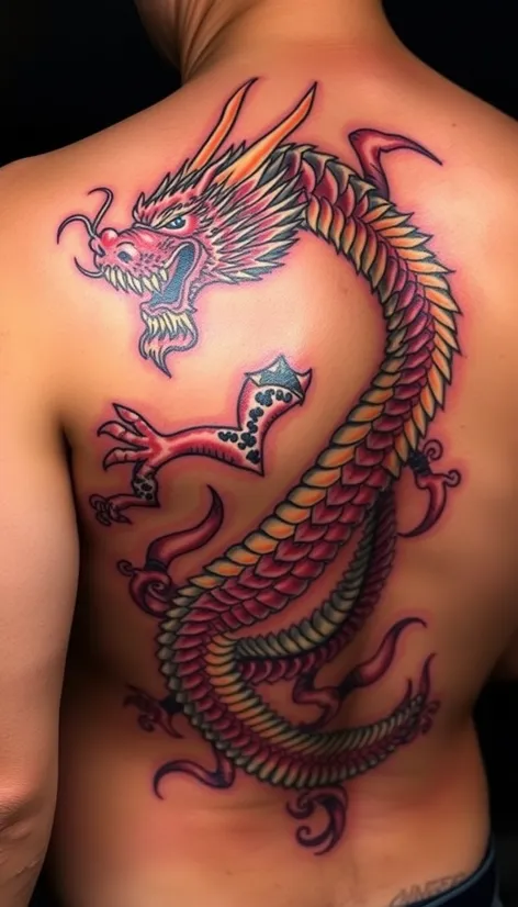 tattoo on back dragon