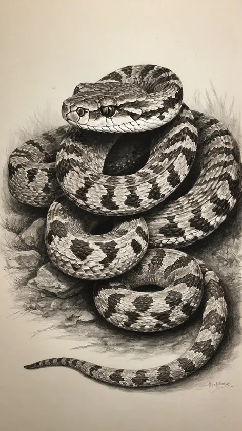 rattlesnake drawing