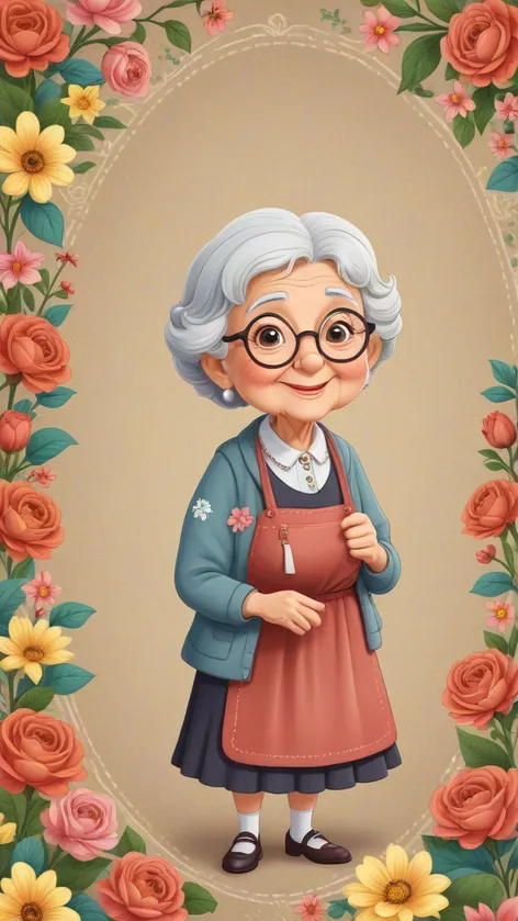 cartoon grandma