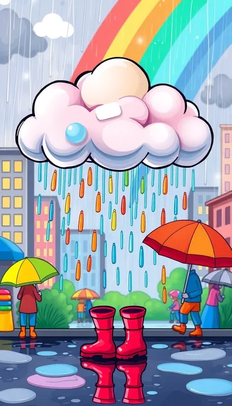 cartoon rain cloud