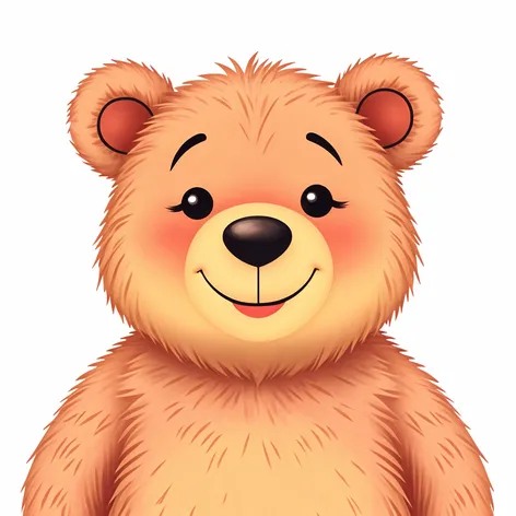 smiling bear on white