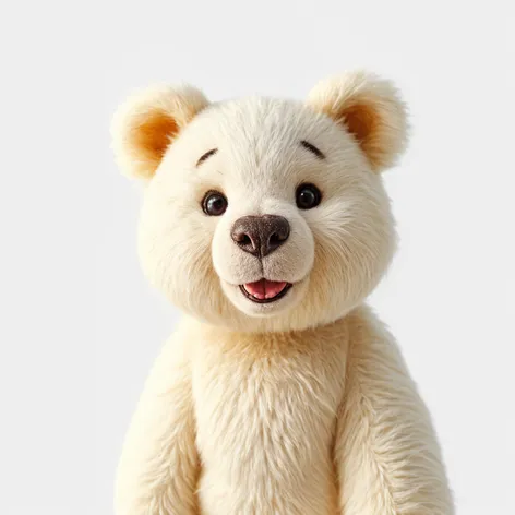 smiling bear on white