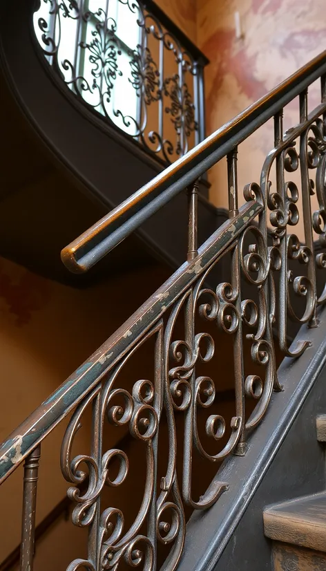 rod iron stair railing