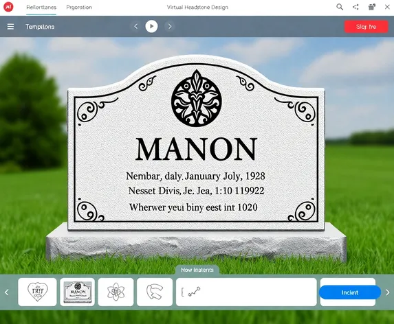 design a headstone online