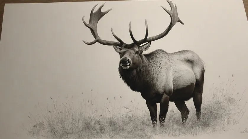 elk drawing