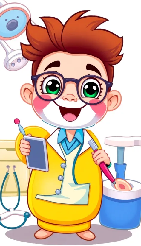 cartoon picture of dentist