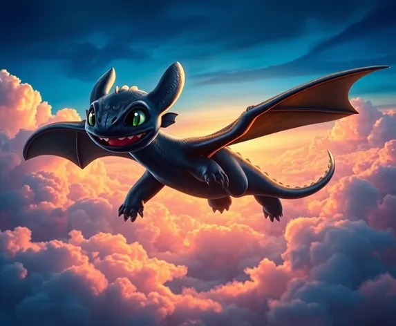 toothless the dragon flying