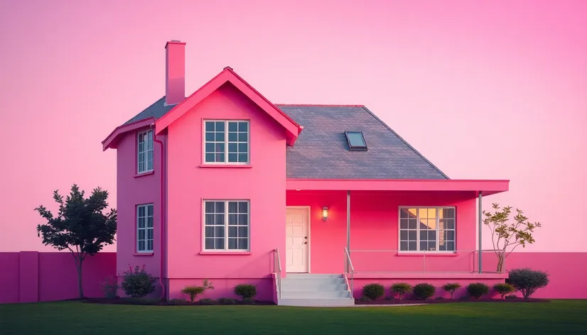 modern pink house