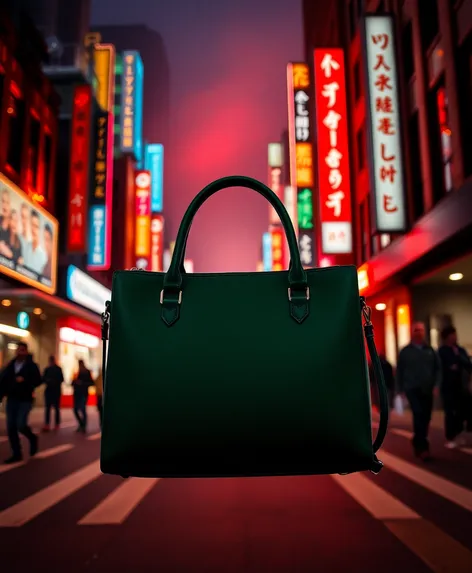 dark green purse