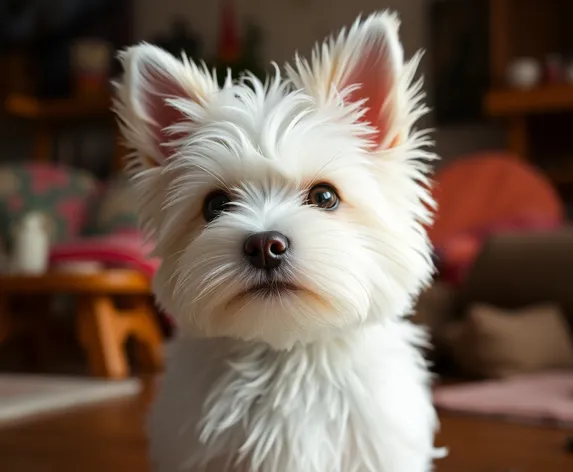 fluffy white yorkie