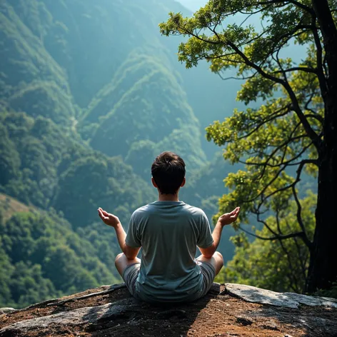 person meditating