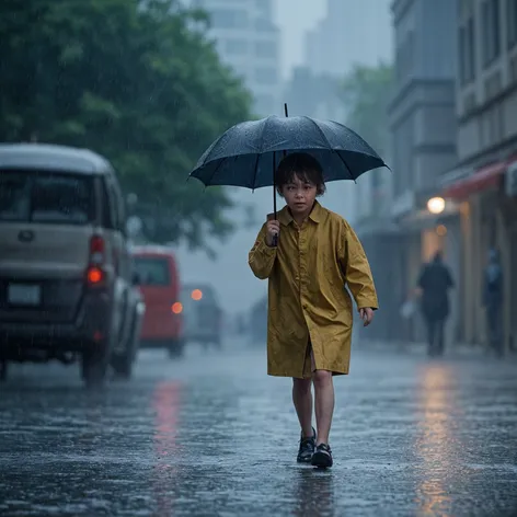 Playing in the rain