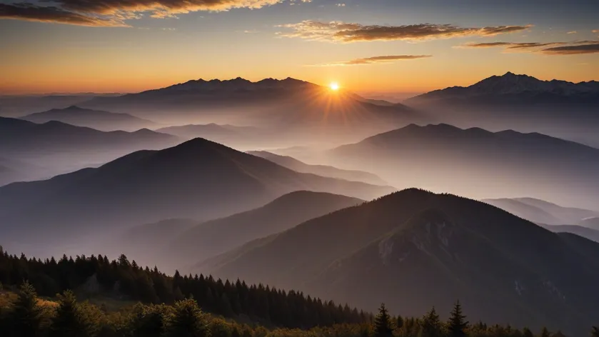 mountain sunrise