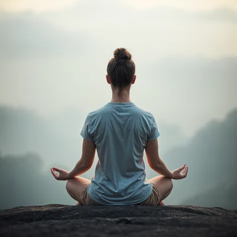 person meditating