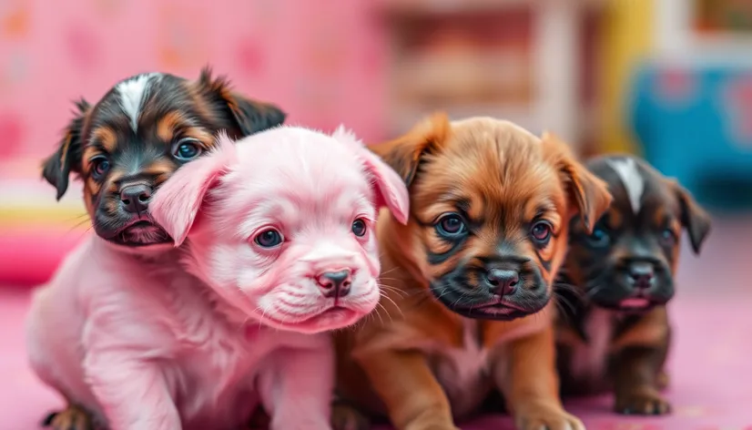 pink cute puppies