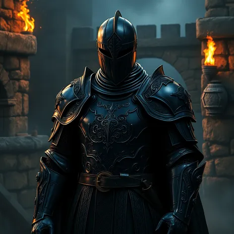 black medieval armor