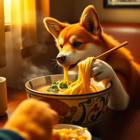 corgi ramen bowl