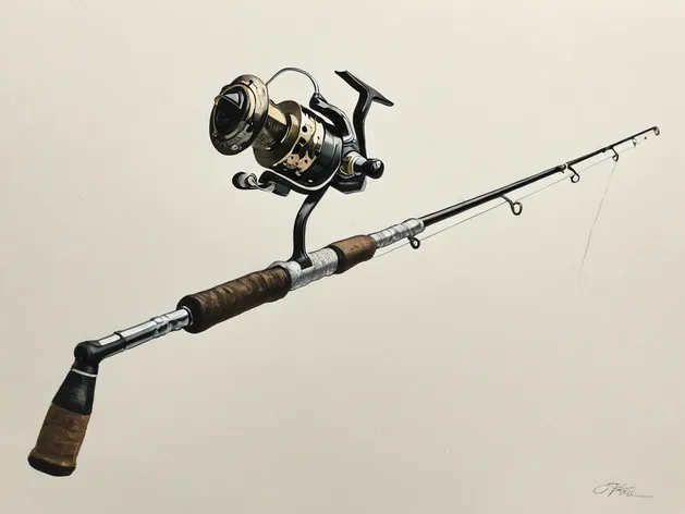 fishing pole drawing