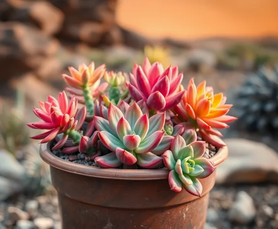 succulents in pot