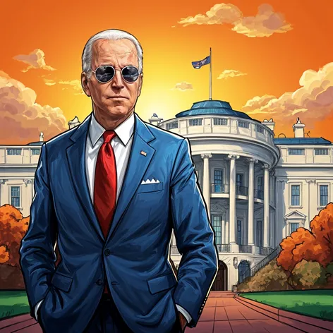 Joe Biden confused cartoon