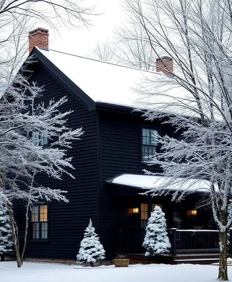 black siding house