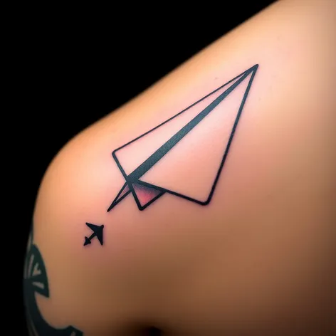 paper aeroplane tattoo