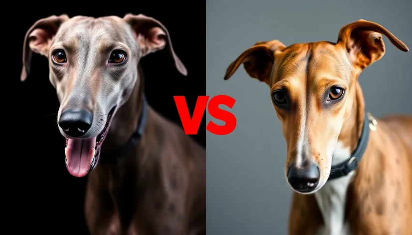 greyhound dog vs whippet