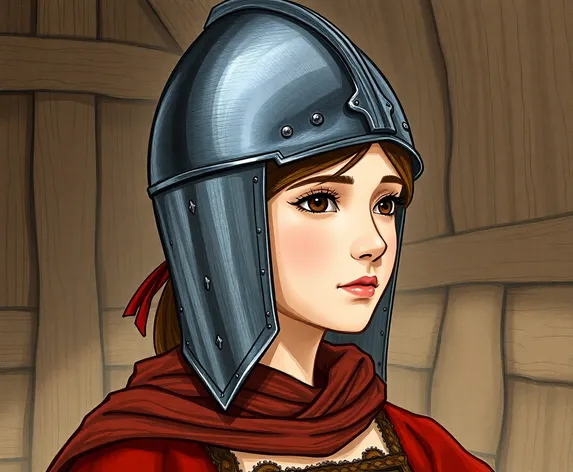 sallet helmet girl in