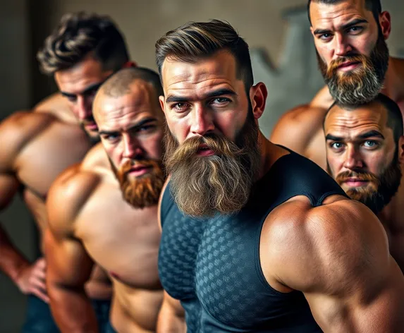 muscle men with beards