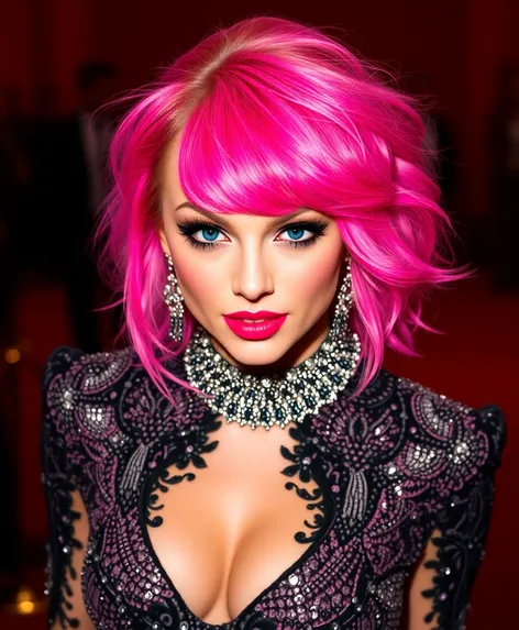 taylor swift pink hair