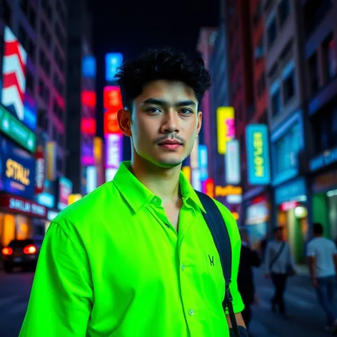 neon green shirt