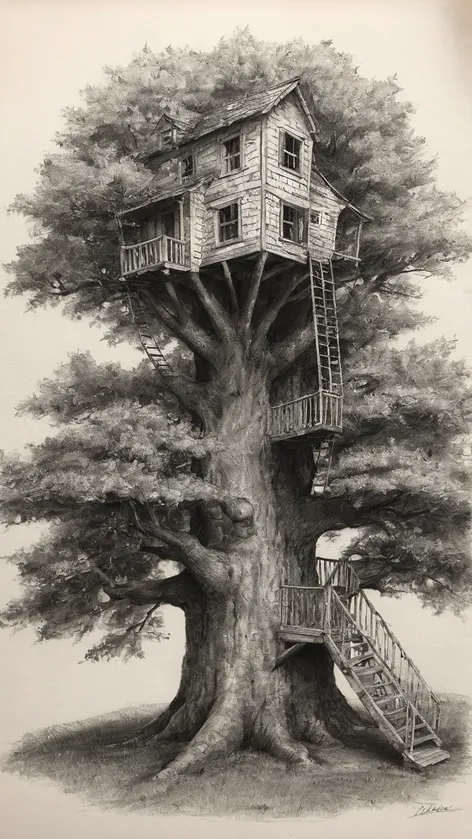 tree house drawing