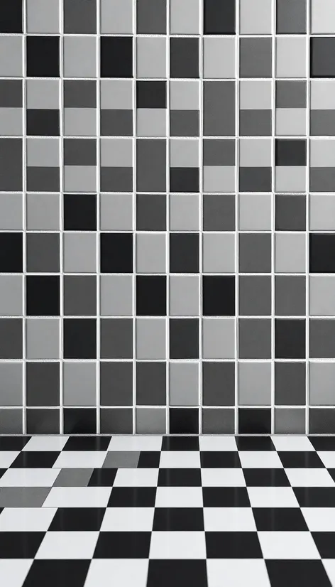 black and white tiles