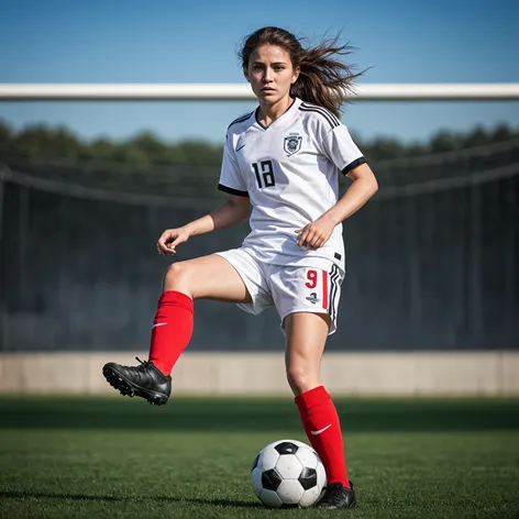 Cute young soccer girl