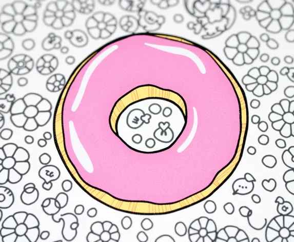 colouring pages doughnut