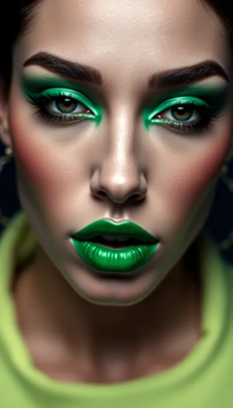 green lipstick